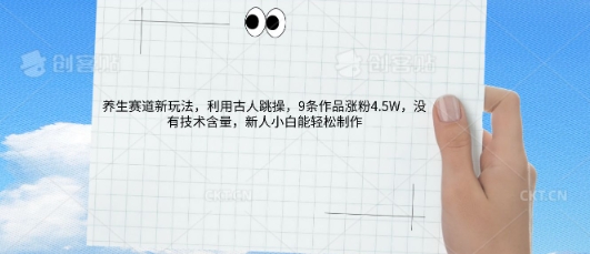AI养生赛道新玩法,10条作品涨粉5.2W,操作简单,新人小白能轻松制作-掘金阁